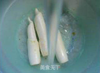 香糟茭白毛豆的做法步骤：5