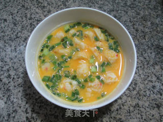 虾味球炒鸭蛋的做法步骤：7