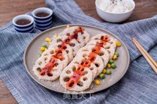 叉烧粉蒸藕的做法步骤：6