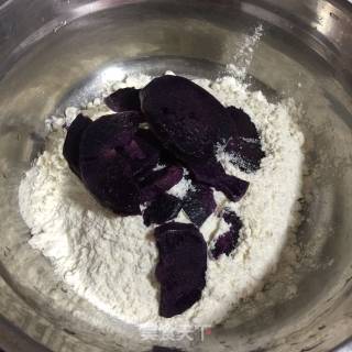 红枣紫薯蒸发糕的做法步骤：3