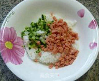 海苔青瓜火腿肠饭团的做法步骤：9