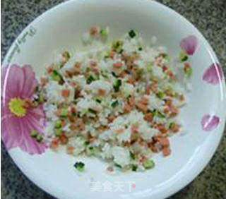 海苔青瓜火腿肠饭团的做法步骤：10
