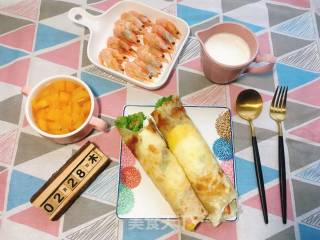 家庭版鸡蛋灌饼的做法步骤：11