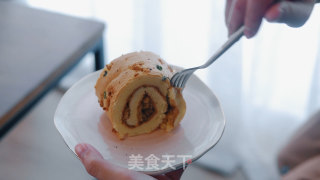 肉松蛋糕卷【初味日记】的做法步骤：13