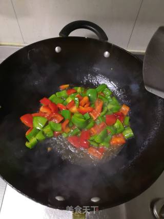 蚝油双色椒的做法步骤：5