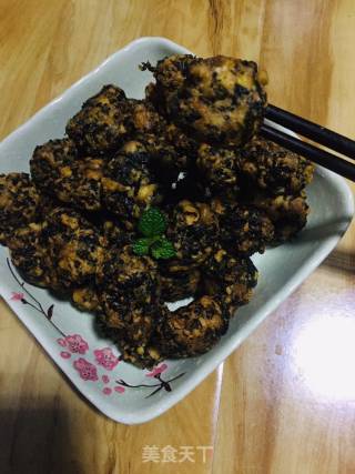 紫菜豆腐肉丸子的做法步骤：7