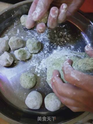 艾糍丸的做法步骤：2