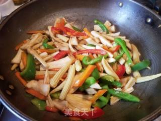 炒杂蔬的做法步骤：9
