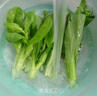 菜心鸡蛋泡饭的做法步骤：6