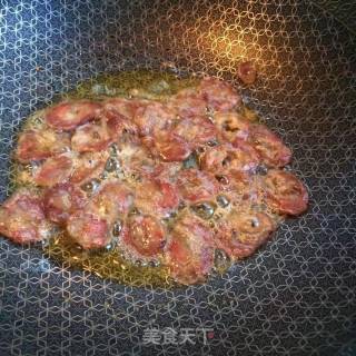 香辣包菜腊肠的做法步骤：4