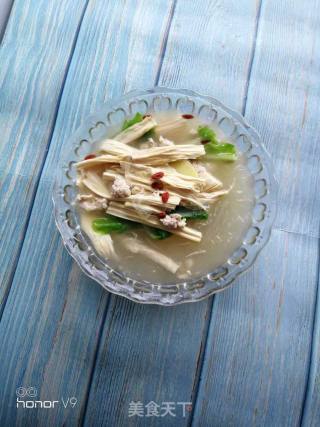 青菜肉末粉丝汤的做法步骤：5