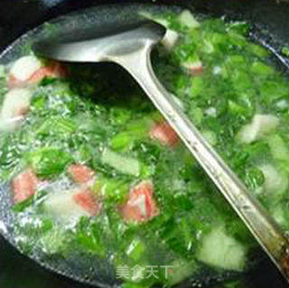 蟹柳菜心泡饭的做法步骤：10