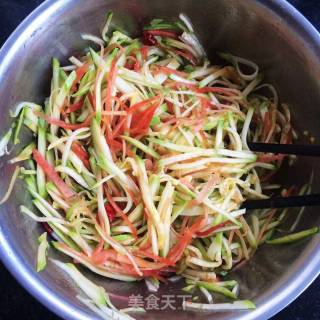 油炝双丝的做法步骤：6