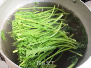 蚝油茼蒿的做法步骤：5
