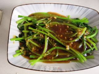 蚝油茼蒿的做法步骤：13