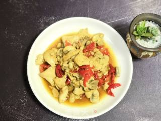 蘑菇炒豆腐的做法步骤：10