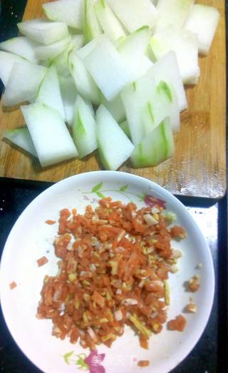 肉末蒸冬瓜的做法步骤：2