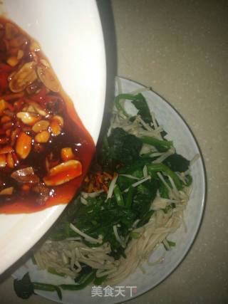 凉拌菠菜金针菇的做法步骤：7