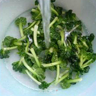 塔苦菜炒猪肚的做法步骤：3