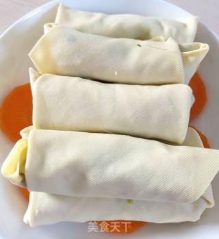 蒸百叶荠菜肉卷的做法步骤：6