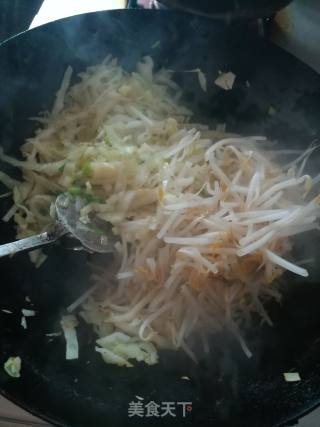 白菜熘绿豆芽的做法步骤：5