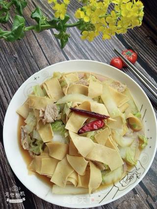 豆皮炒白菜的做法步骤：19