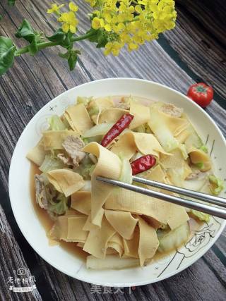 豆皮炒白菜的做法步骤：20