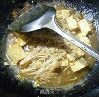 咖喱金针菇肉末豆腐的做法步骤：11
