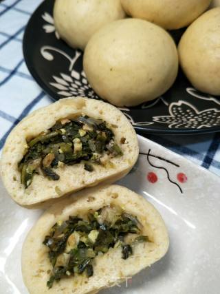 杂粮荠菜包的做法步骤：13