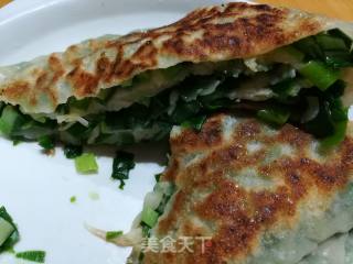 韭菜虾皮馅饼的做法步骤：8