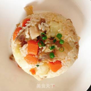 咸肉土豆焖饭的做法步骤：10