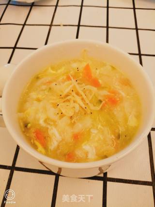 红萝卜青萝卜鸡蛋面疙瘩汤的做法步骤：6