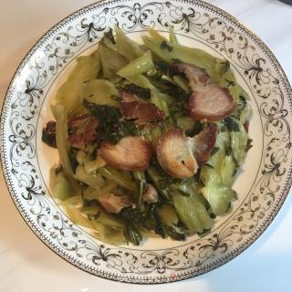 腊肉炒酸菜的做法步骤：7