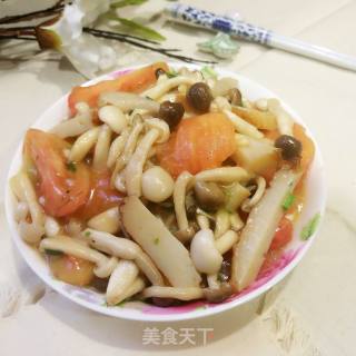 鱼饼番茄炒双菇的做法步骤：10