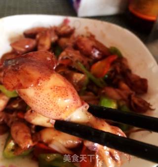 蜜斗鱼炒辣椒的做法步骤：9
