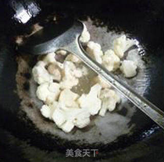 油菜蕻鹅肝炒花菜的做法步骤：7