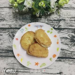 煎鸡蛋馒头片的做法步骤：6