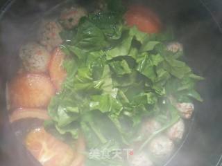 蔬菜肉丸汤的做法步骤：9