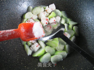 虾味球炒夜开花的做法步骤：10