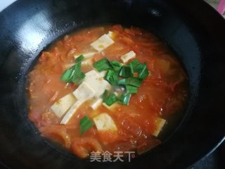 番茄豆腐汤的做法步骤：6
