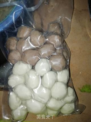 肉丸汤面的做法步骤：2