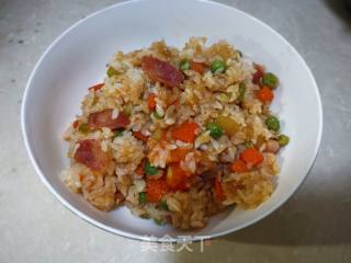 腊肠煲仔饭的做法步骤：16