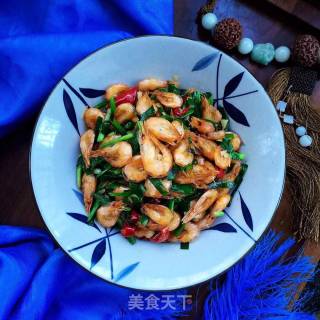 韭菜炒河虾的做法步骤：13