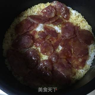 电饭锅版煲仔饭的做法步骤：11