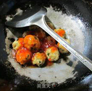 泰式甜辣酱豆腐丸子的做法步骤：12