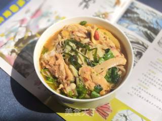 海带鸡丝面的做法步骤：6
