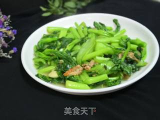 油堆炒菜心的做法步骤：5