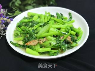 油堆炒菜心的做法步骤：6
