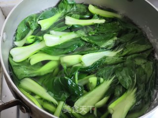 肉丝扒油菜的做法步骤：7