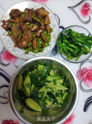 咸鸭炒毛豆的做法步骤：5
